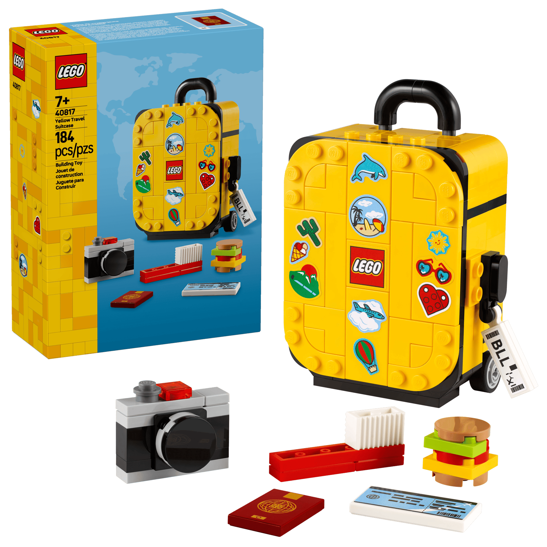 Yellow Travel Suitcase LEGO