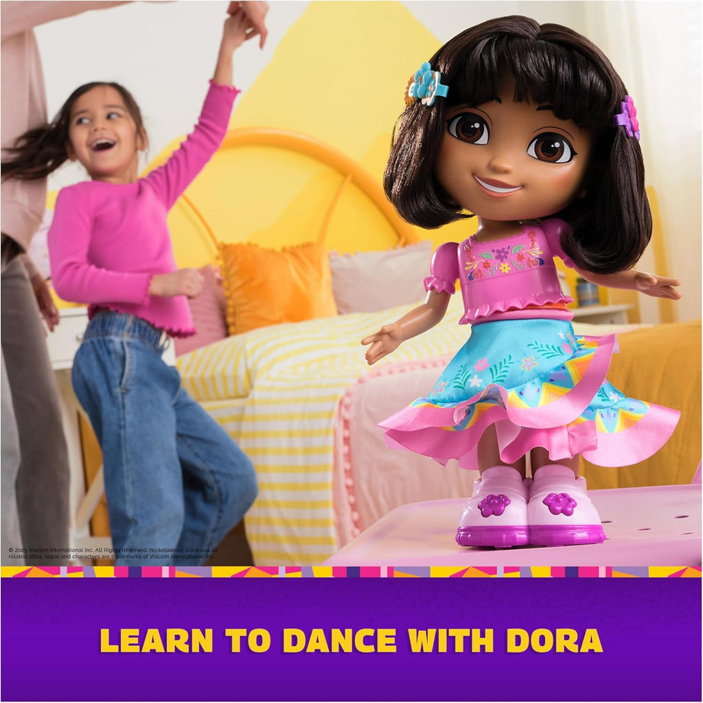 Dora, Dance with Me Dora, Interactive Dancing Doll with 2 Skirts, Bilingual Phrases & Music, Kids Toys for Girls & Boys Ages 3 and Up