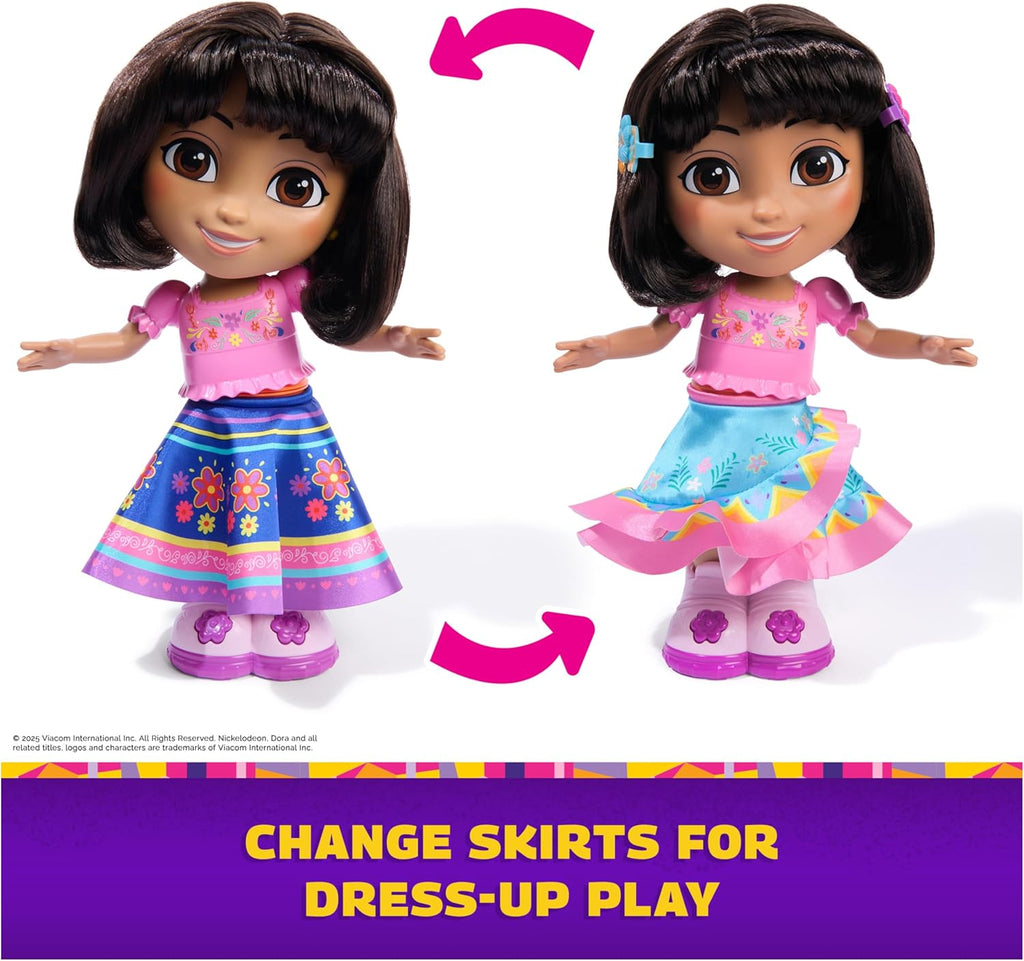 Dora, Dance with Me Dora, Interactive Dancing Doll with 2 Skirts, Bilingual Phrases & Music, Kids Toys for Girls & Boys Ages 3 and Up