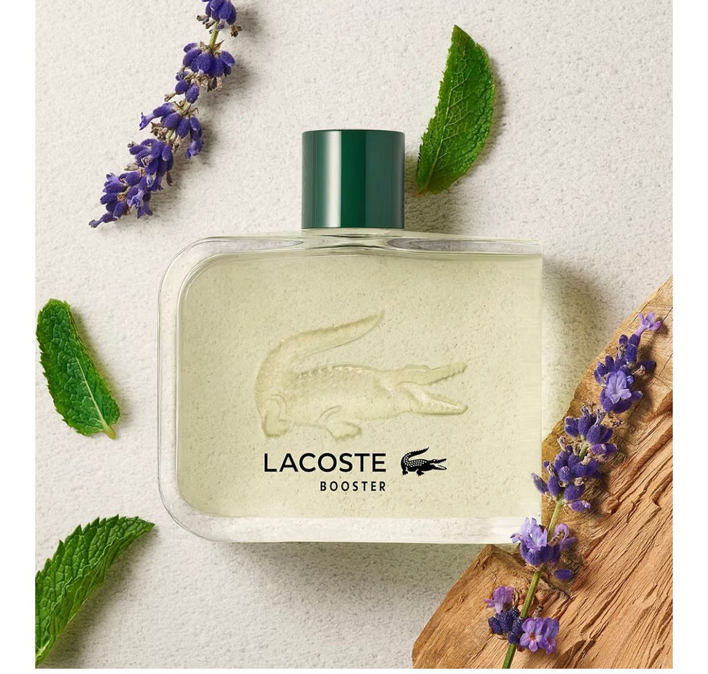 Lacoste - Booster Eau de Toilette - Men's Fragrance - Fougere Aromatic - With notes of Mint, Lavender & Cedarwood - 4.1 Fl Oz