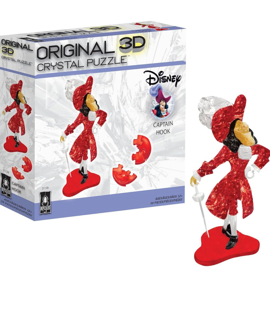 BePuzzled, Disney Capitan Hook Deluxe Original 3D Crystal Puzzle